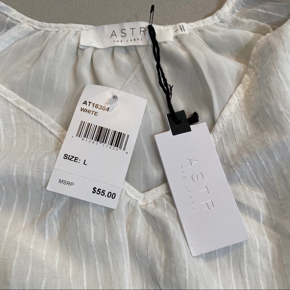 NEW White ASTR Top - Picture 11 of 13